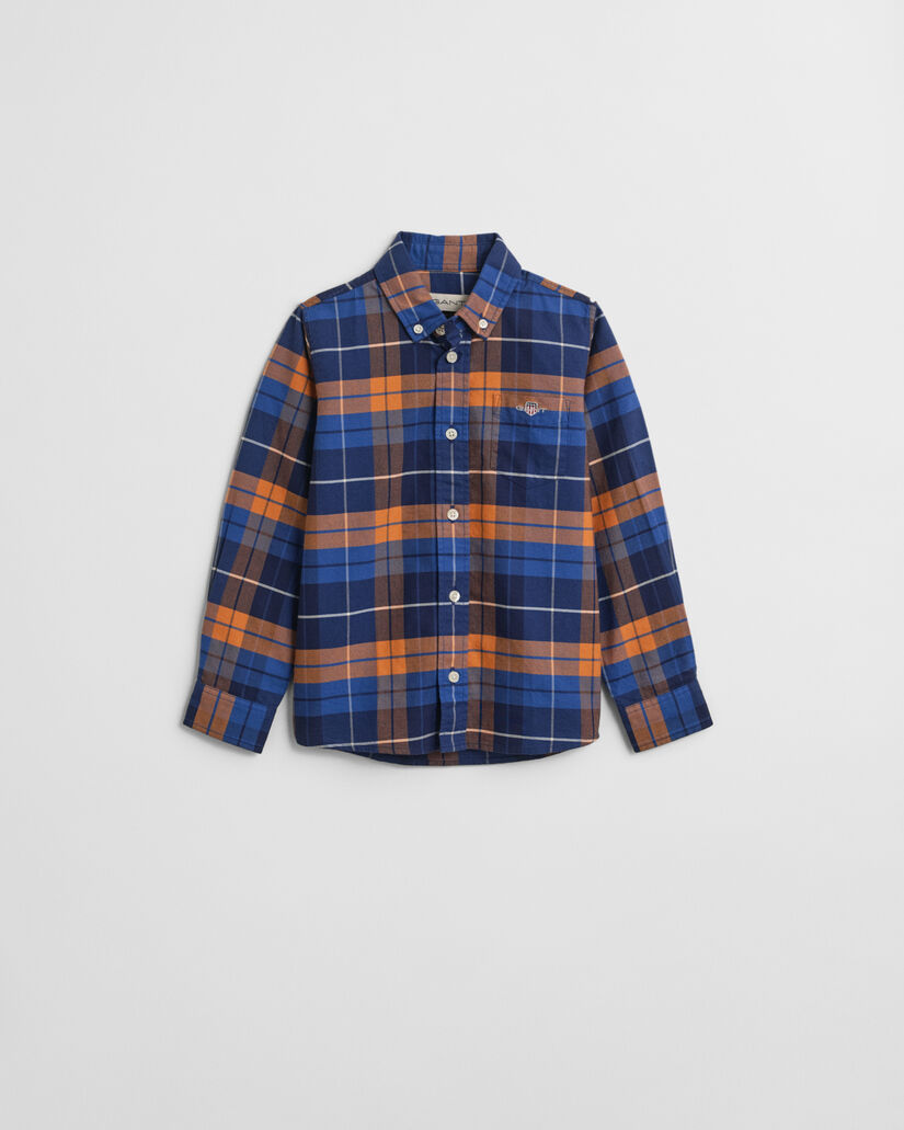 Kids Shield geruit Oxford-overhemd