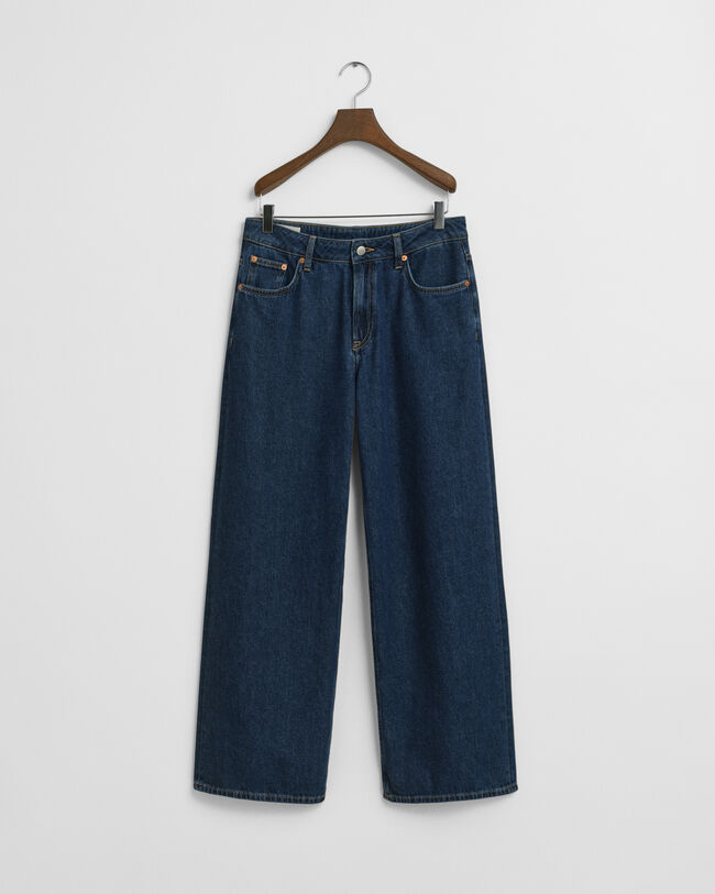 Jeans met lage taille en wijde pijpen