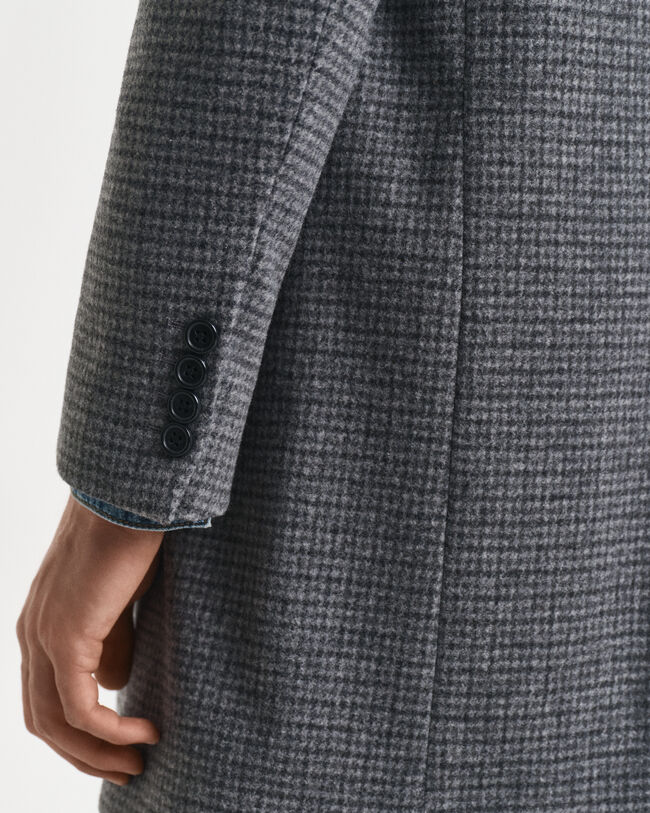 Tweekleurige wollen jas