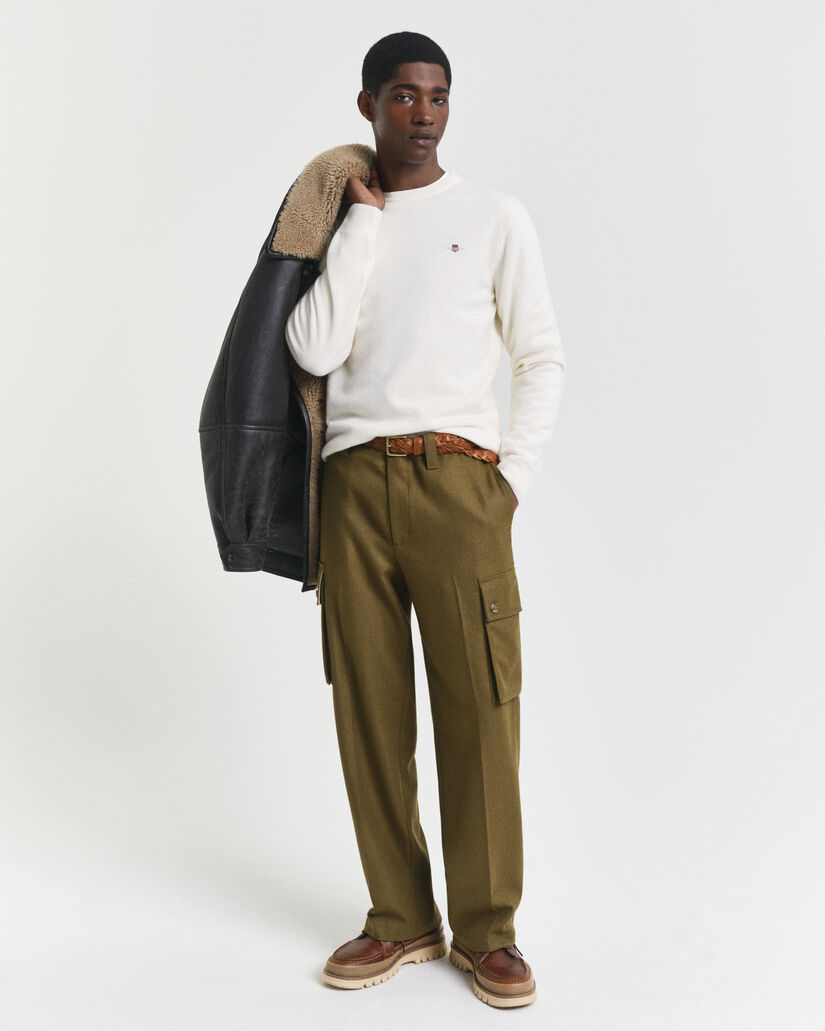 Trui met ronde hals van buitengewoon zachte lamswol