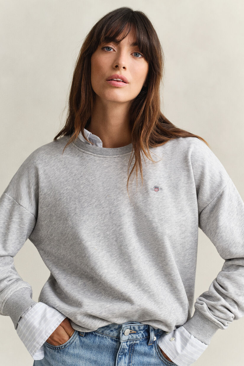 Shield sweatshirt met ronde hals