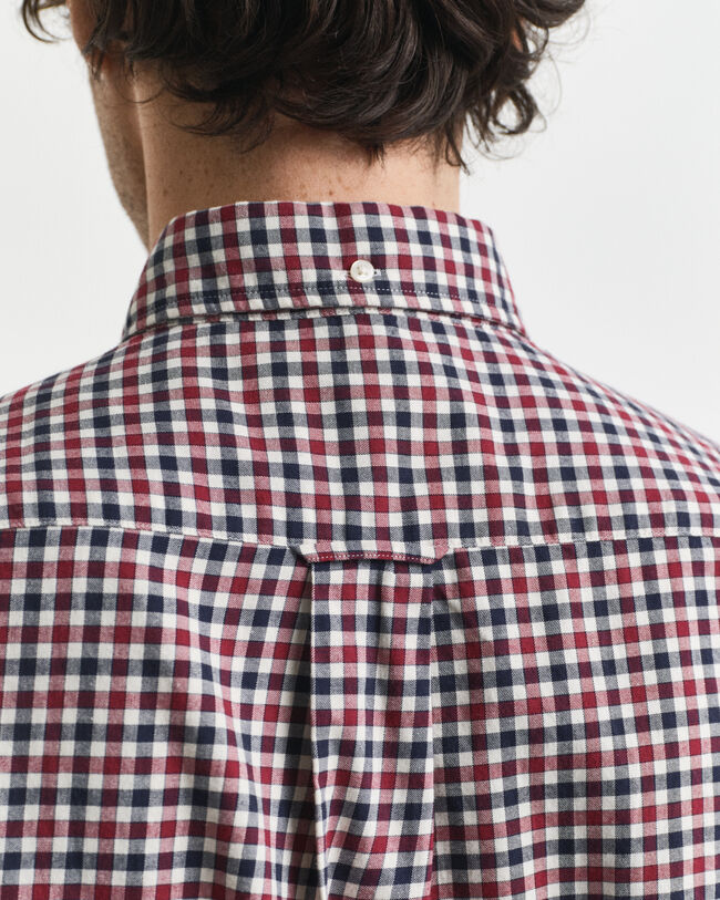 Regular Fit overhemd van keperstof met Gingham-ruitje