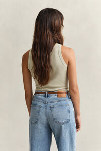 Geribde tanktop