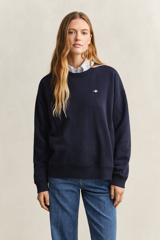 Shield sweatshirt met ronde hals