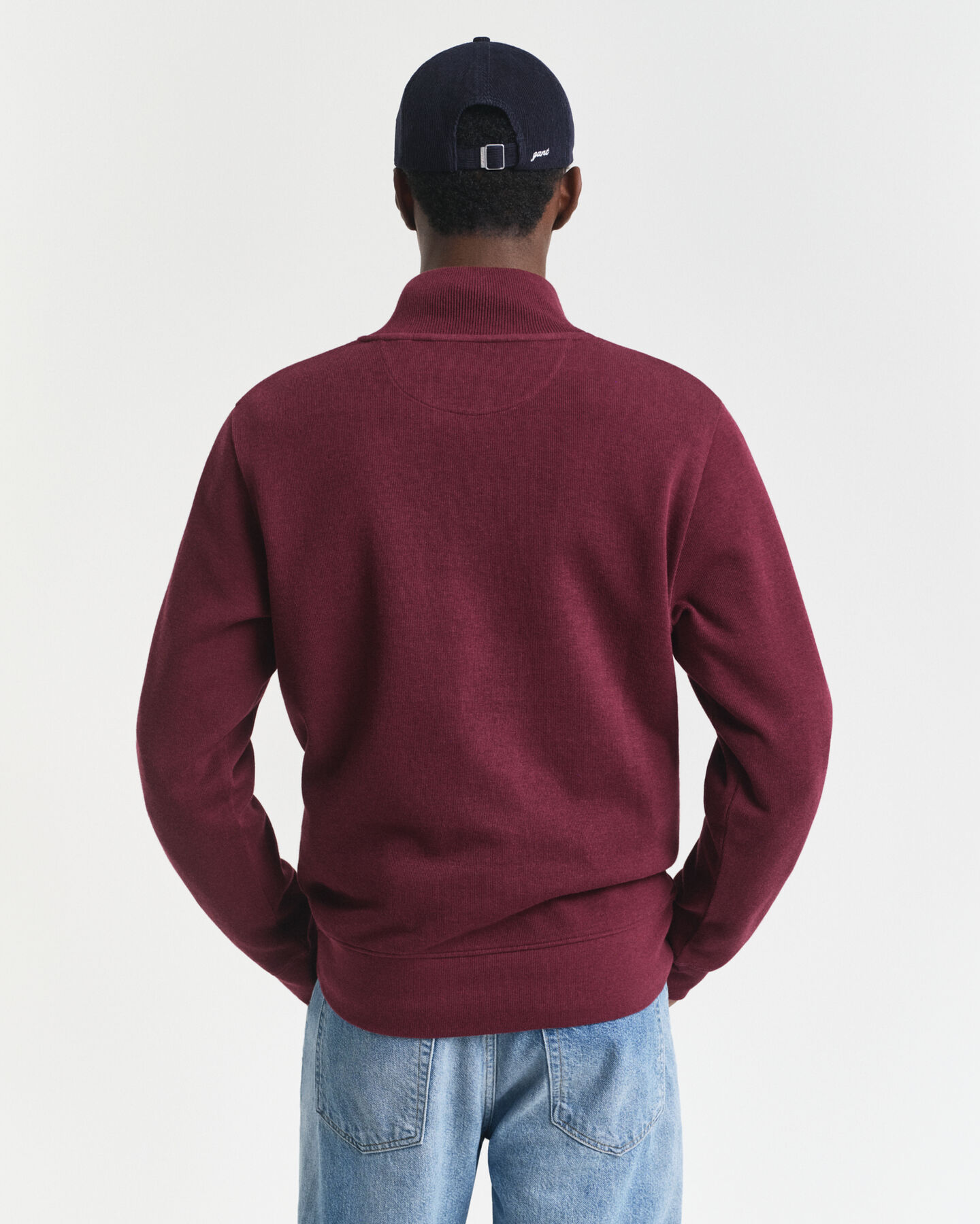 Sacker Rib sweatshirt met korte rits
