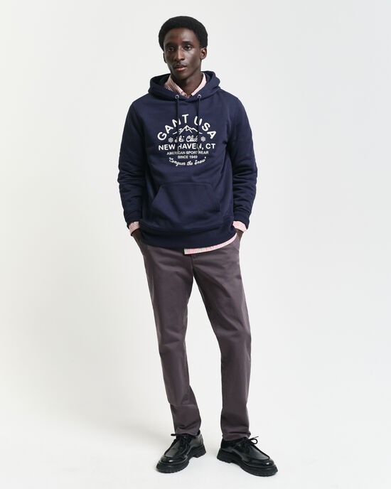 Slim Fit chino van keperstof