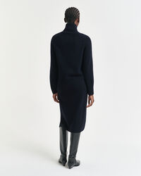 Jurk met col en gebreid detail