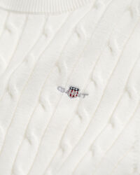 Gebreide kabeltrui met korte mouwen