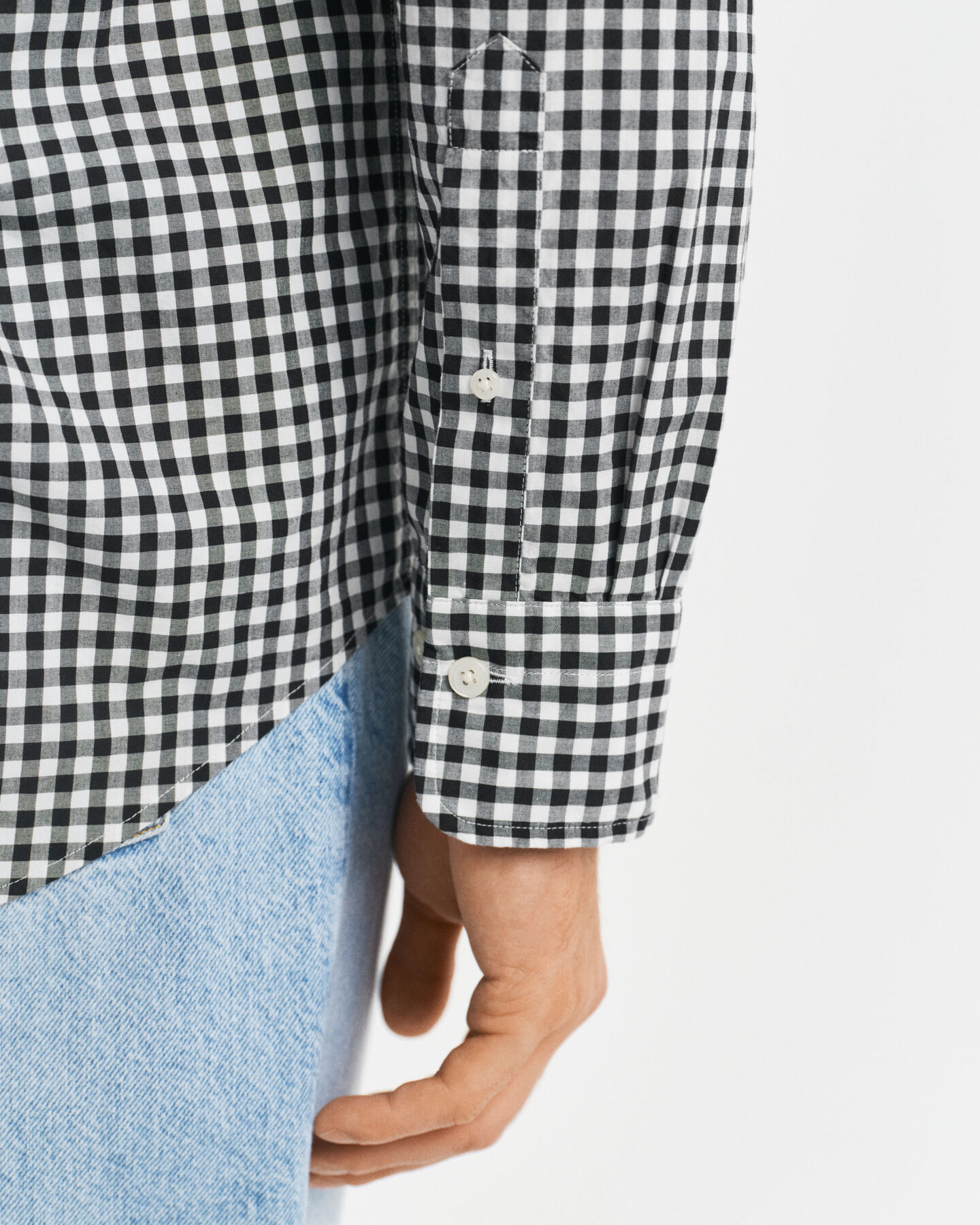 Regular Fit Classic overhemd met Gingham-ruitje van poplin