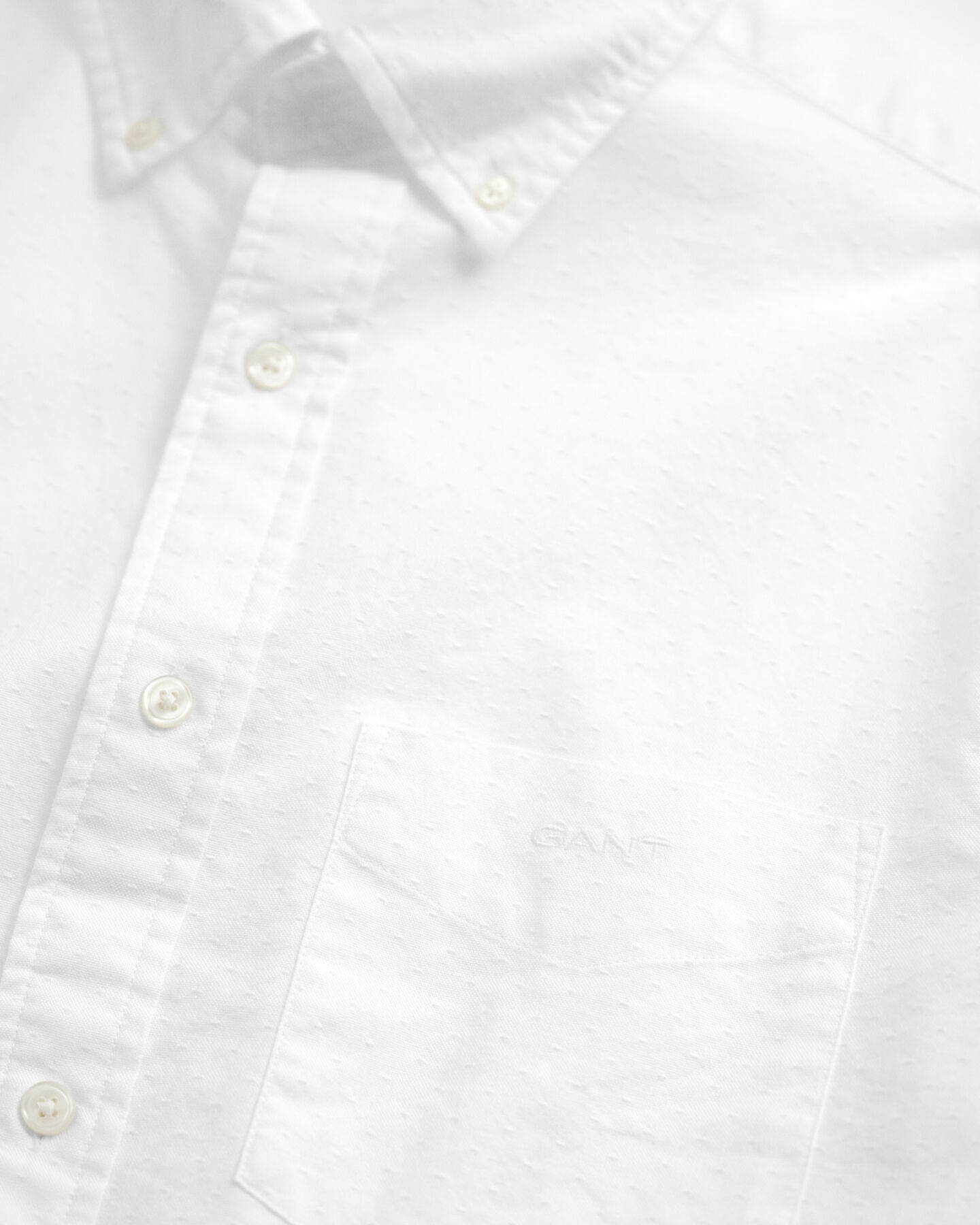 Regular Fit Oxford-overhemd van dobbyweefsel met stippen