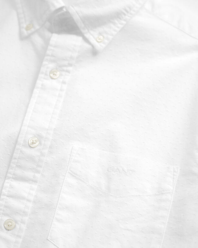 Regular Fit Oxford-overhemd van dobbyweefsel met stippen