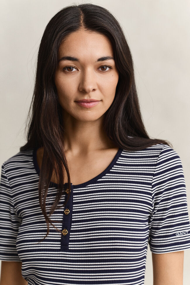 Geribde Henley-top