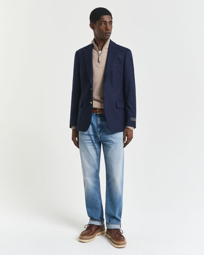 Trui met korte rits van buitengewoon zachte lamswol