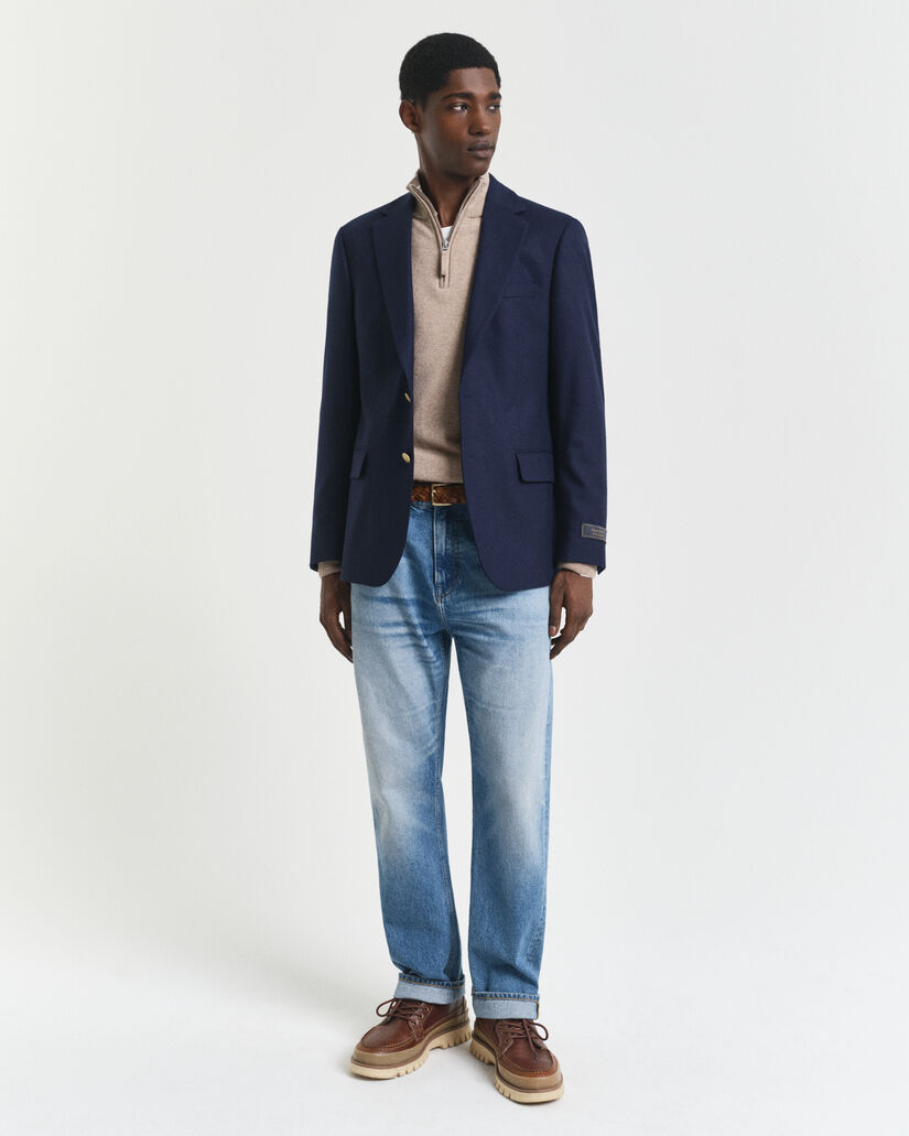 Trui met korte rits van buitengewoon zachte lamswol