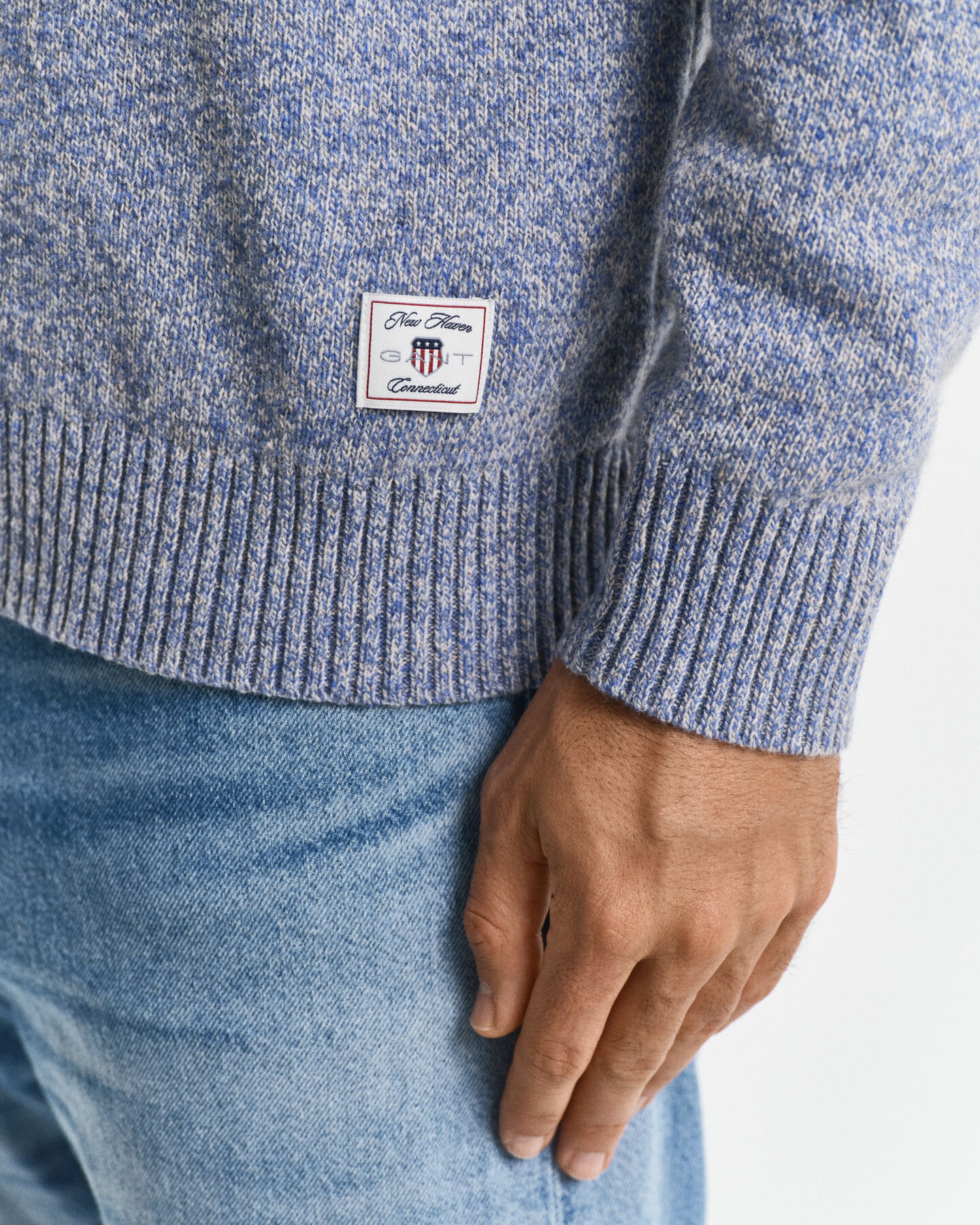 Trui met ronde hals van moulin&eacute; wolmix