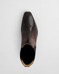 Bassotte leren laarzen met krokodilleneffect