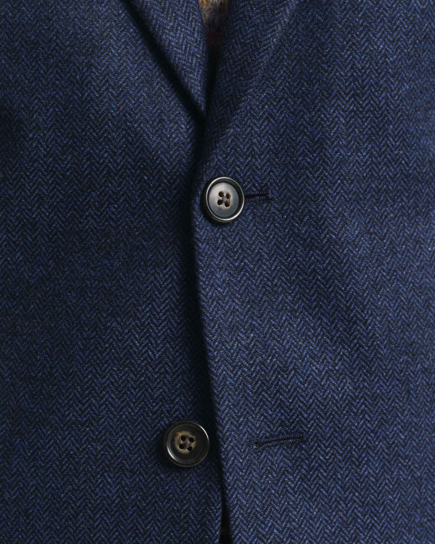 Slim Fit flanellen kostuumjasje met visgraatmotief