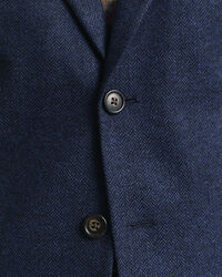 Slim Fit flanellen kostuumjasje met visgraatmotief