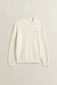 Gebreide trui met minikabels en ronde hals