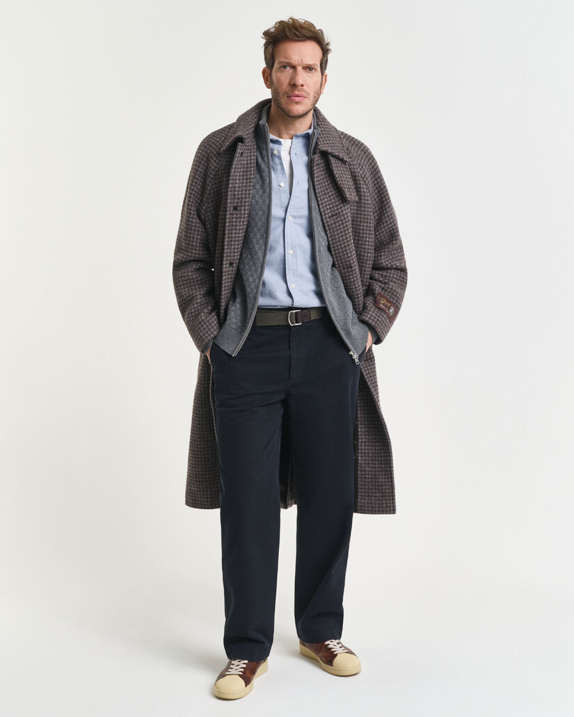 Trui met rits en microtextuur