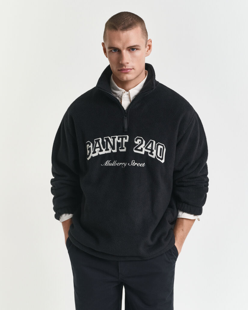 Fleecetrui met print