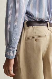 Regular Fit fil-&agrave;-fil poplin overhemd met strepen