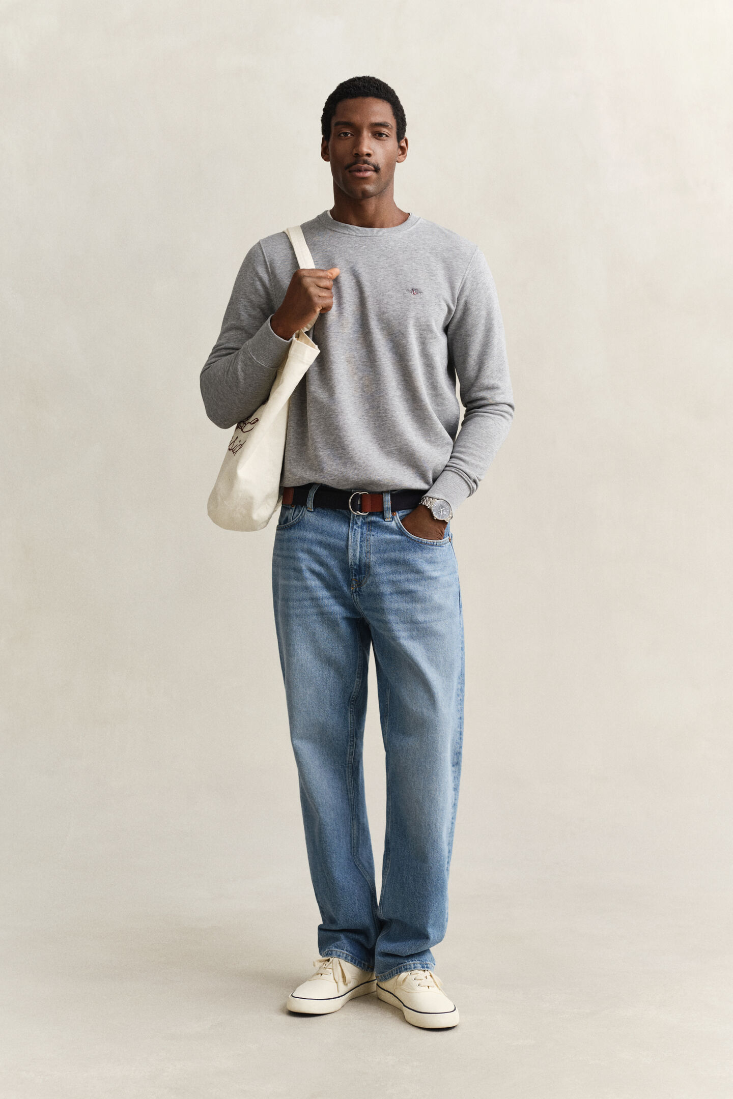 Shield sweatshirt met ronde hals