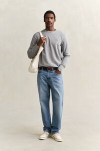 Shield sweatshirt met ronde hals