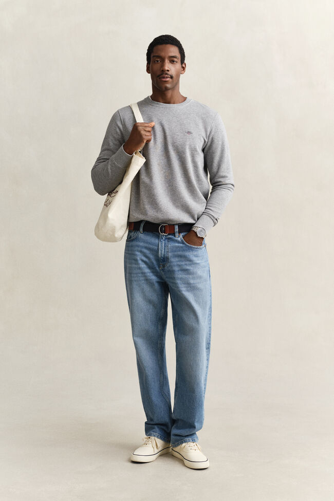 Shield sweatshirt met ronde hals