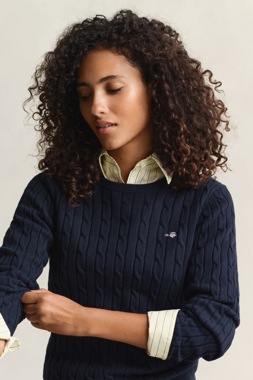 Kabeltrui met ronde hals