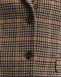 Regular fit wollen blazer met pied-de-poule