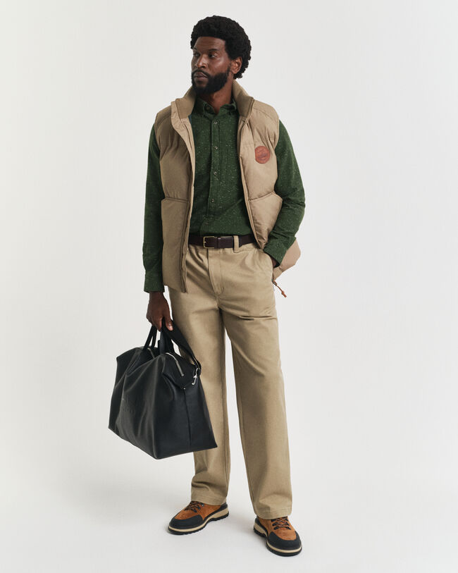 Regular Fit flanellen overhemd met kleuraccent