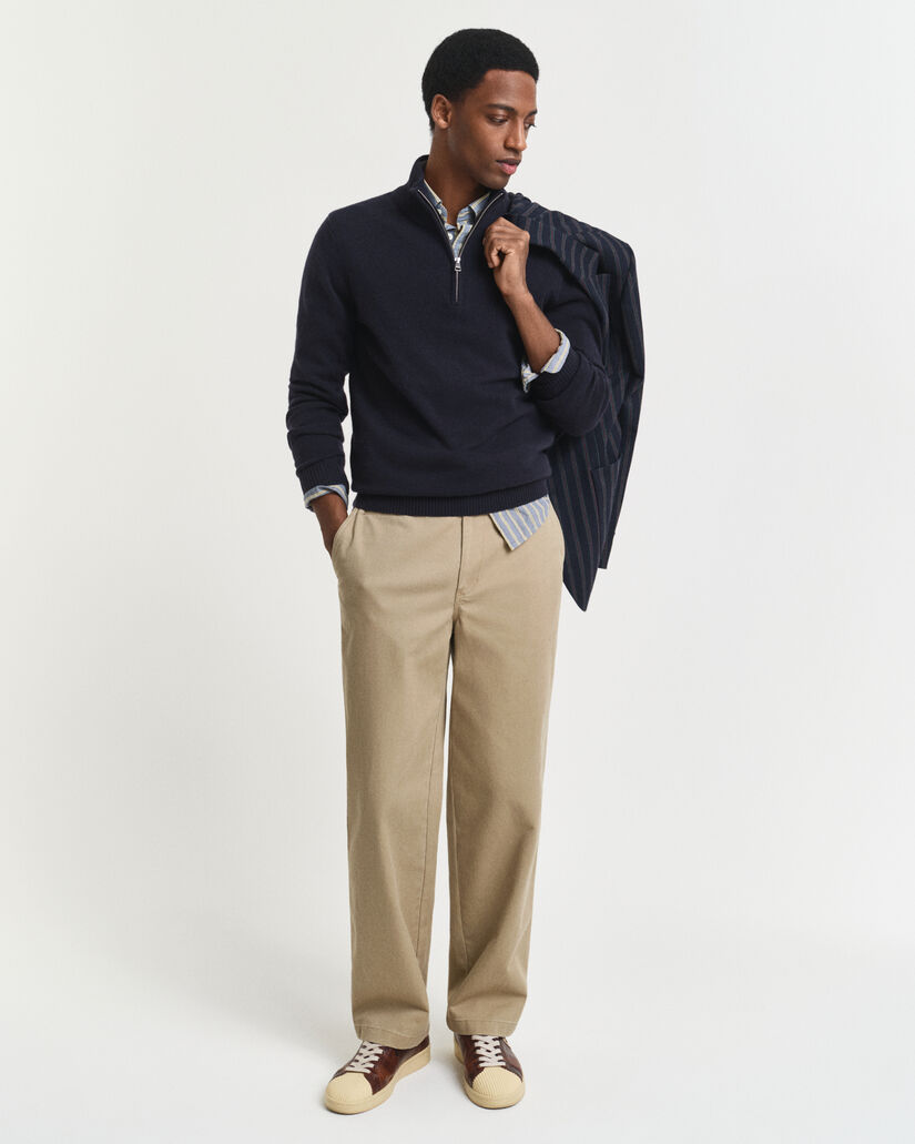 Kasjmier trui met korte rits