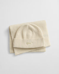 Cadeauset met beanie en sjaal met logo