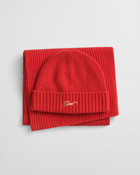 Cadeauset met beanie en sjaal met logo