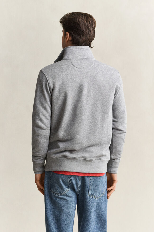 Shield sweatshirt met korte rits