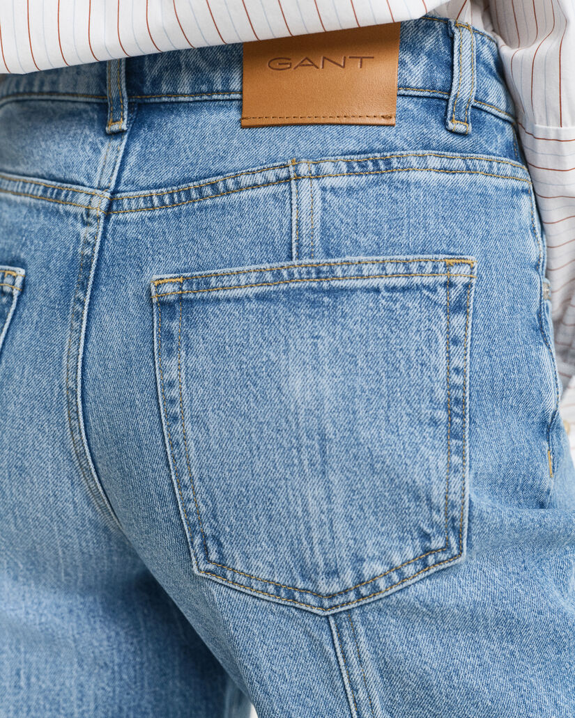 Relaxed Fit jeans met rechte zoom