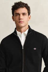 Casual vest van katoen met ritssluiting