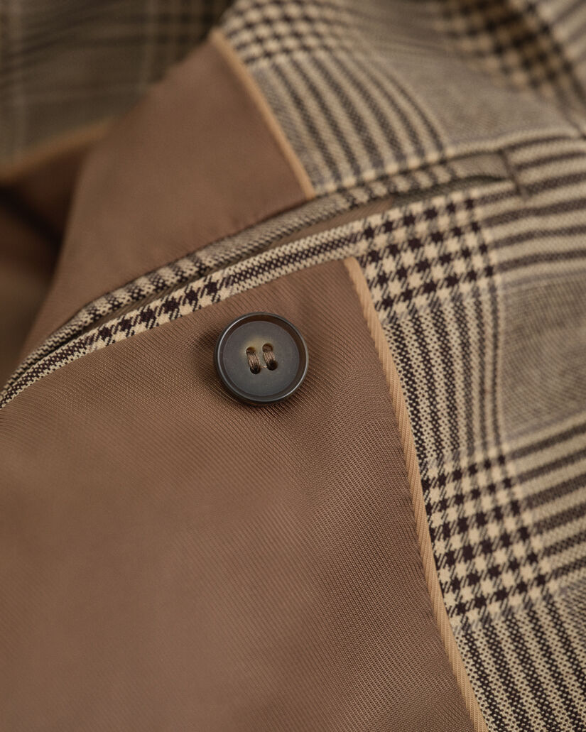 Regular Fit geruite blazer van wolmix