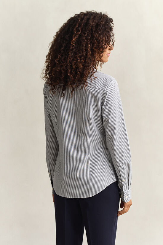 Slim Fit poplin overoverhemd met strepen