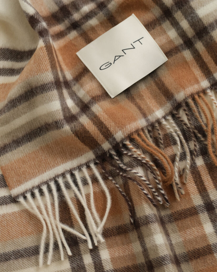 Wollen sjaal met Schotse ruit