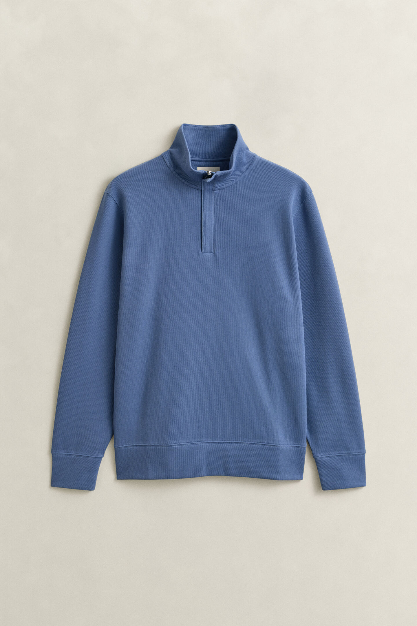 Sacker Rib sweatshirt met korte rits