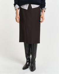 Halflange kokerrok van wolmix