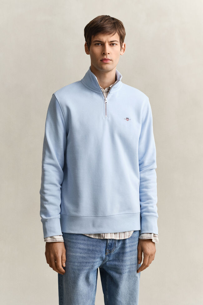 Shield sweatshirt met korte rits