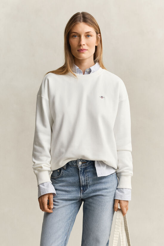 Shield sweatshirt met ronde hals