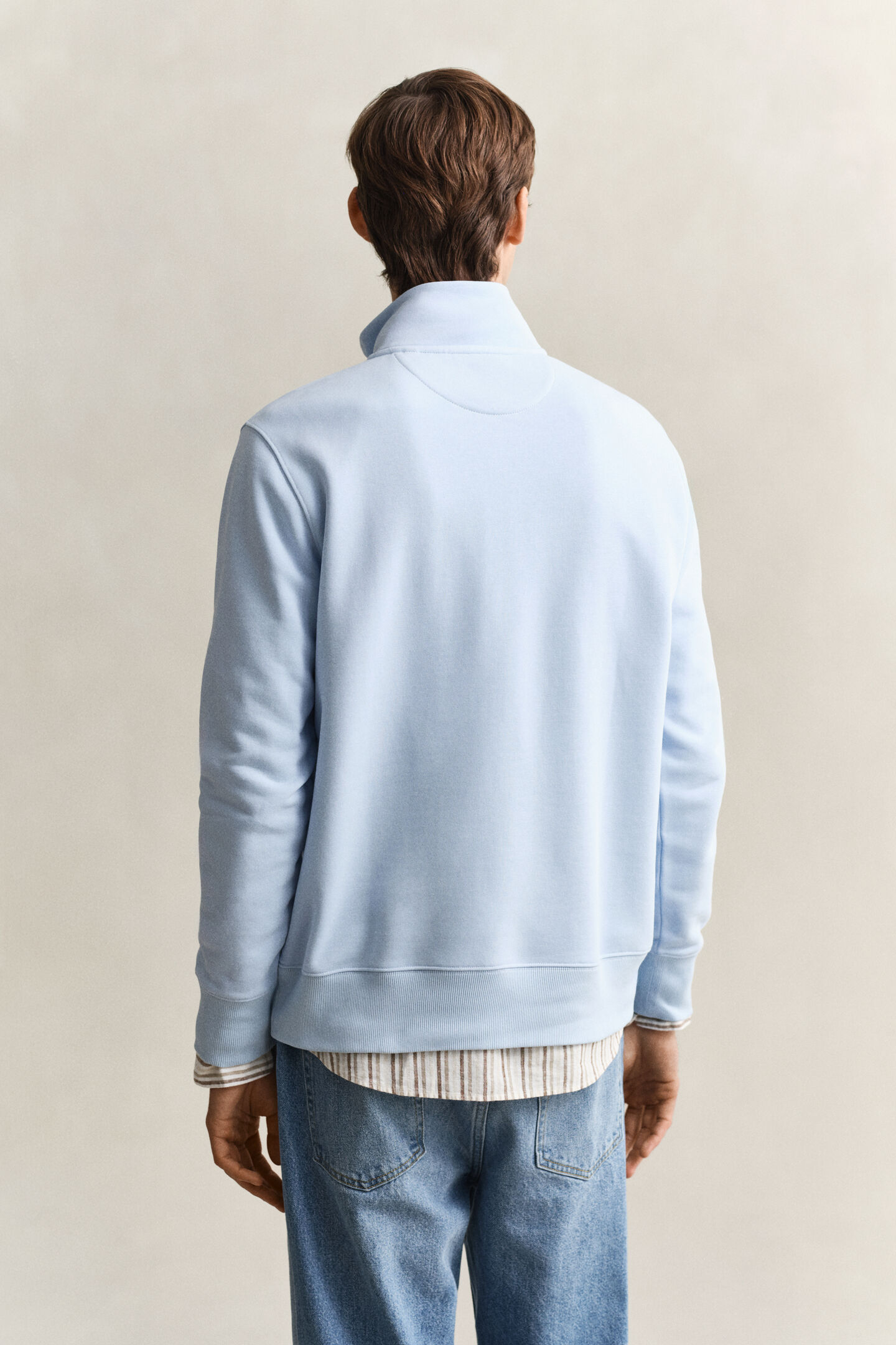 Shield sweatshirt met korte rits
