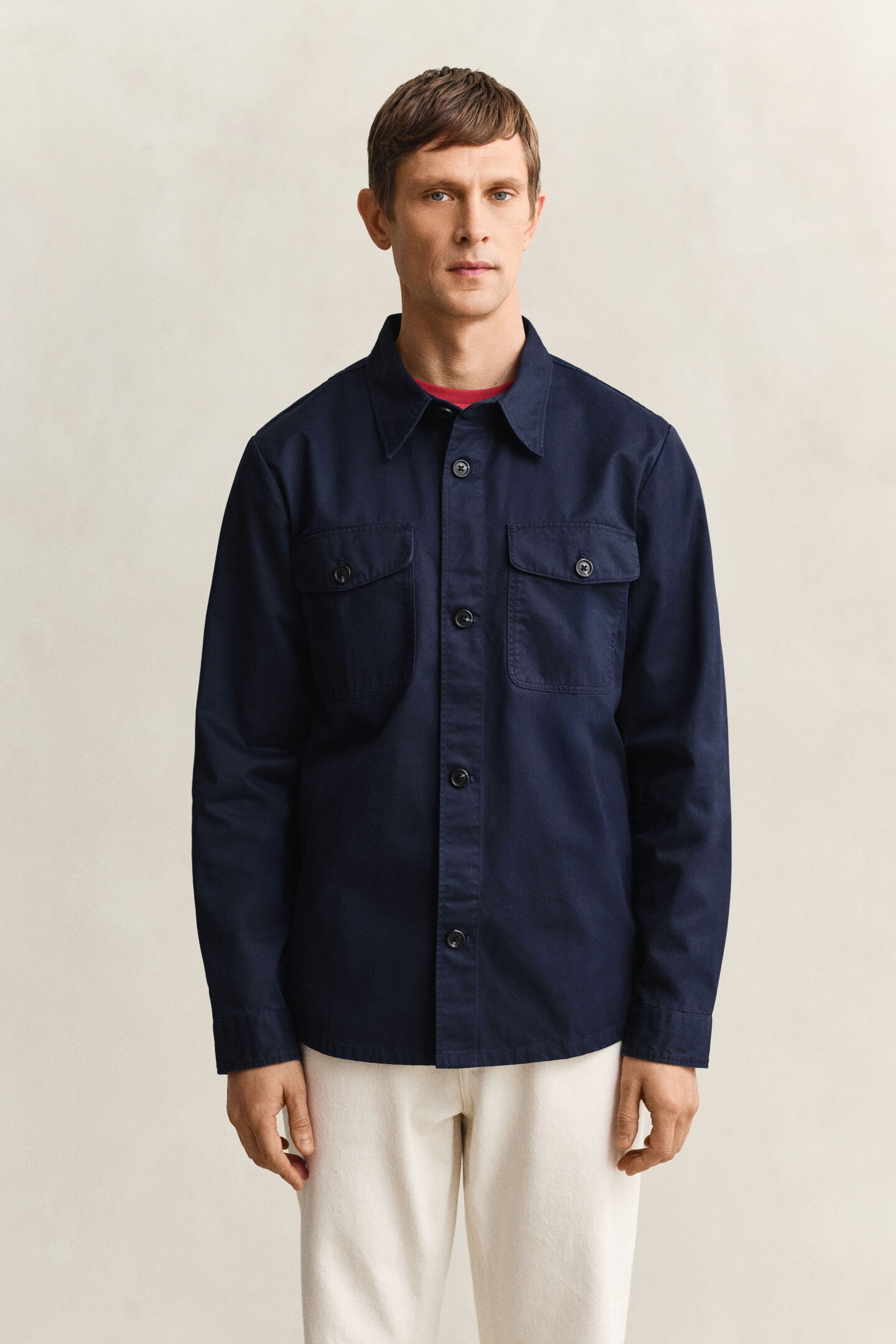 Overshirt van keperkatoen