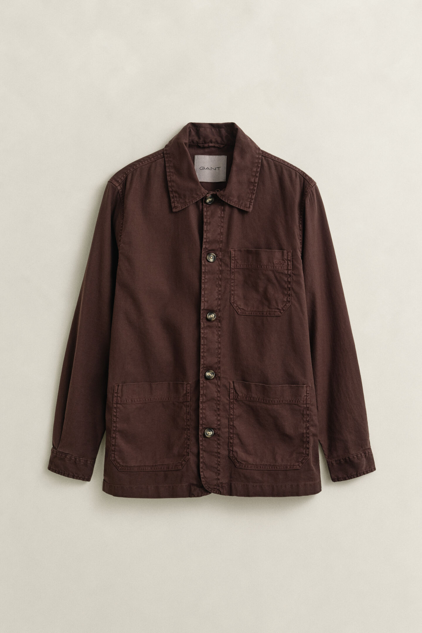Overshirt met linnenmix