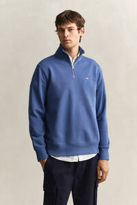 Shield sweatshirt met korte rits