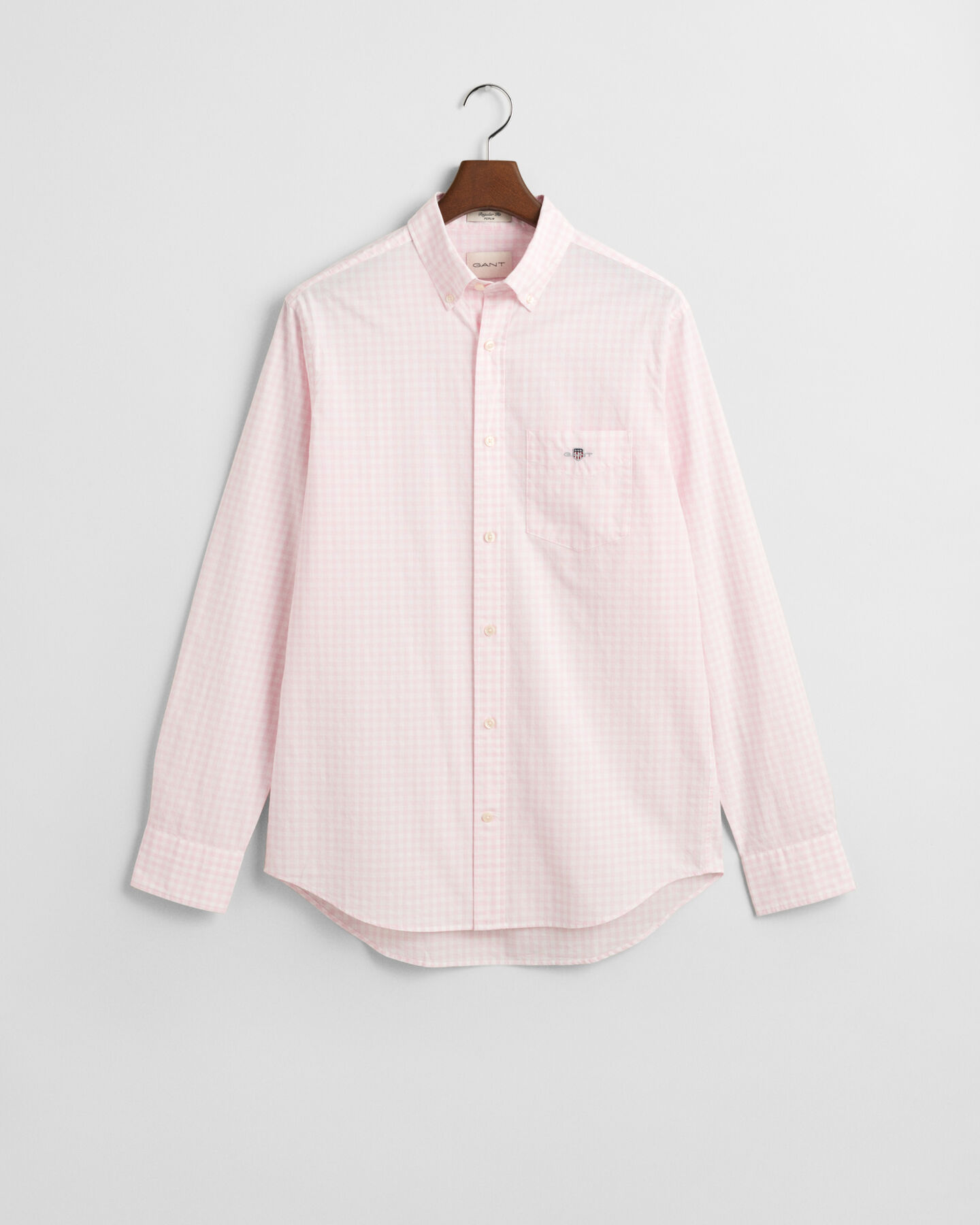 Regular Fit Classic overhemd met Gingham-ruitje van poplin